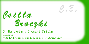 csilla broczki business card